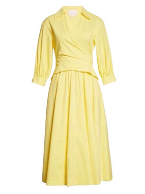 cinq a sept Camron Midi Dress, Dayglow, NWT